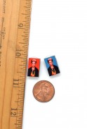 Frida Kahlo Studs * Red/Blue